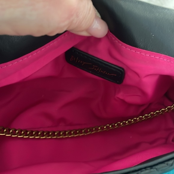 BETSEY JOHNSON BLACK QUILTED FABULOUS SKULL BAG - Picture 9 of 16